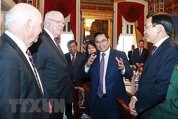 Thủ tướng Phạm Minh Chính gặp Thượng Nghị sỹ Patrick Leahy và một số Nghị sỹ Hoa Kỳ