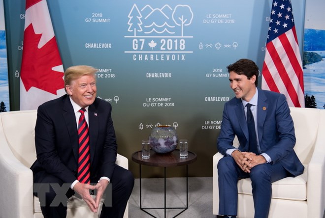 Tổng thống Mỹ gây sức ép với Canada về thương mại tại Hội nghị G7