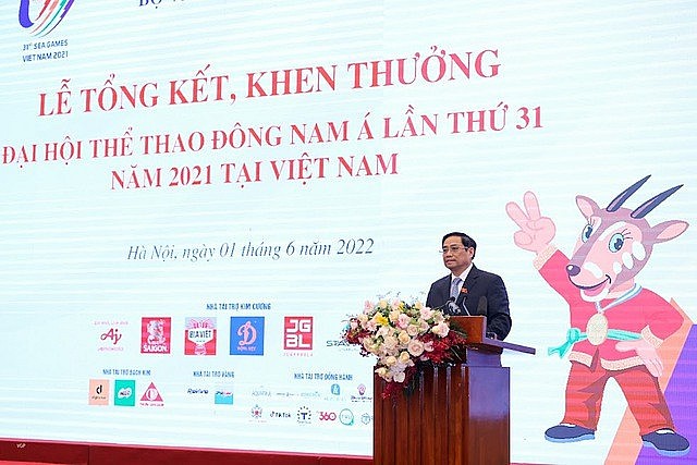 Thủ tướng Phạm Minh Chính dự lễ tổng kết, khen thưởng SEA Games 31 do Bộ Văn hóa, Thể thao và Du lịch tổ chức