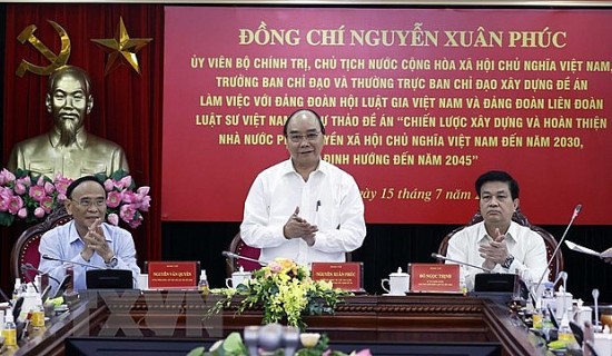 Chủ tịch nước Nguyễn Xuân Phúc làm việc với Đảng đoàn Hội Luật gia và Liên đoàn Luật sư