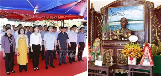 Chủ tịch Quốc hội Vương Đình Huệ dâng hương tưởng niệm các Anh hùng liệt sĩ tại Quảng Ngãi