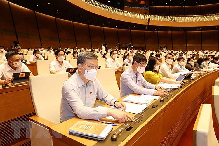 Đại biểu Quốc hội biểu quyết thông qua Nghị quyết về cơ cấu tổ chức của Chính phủ nhiệm kỳ 2021-2026