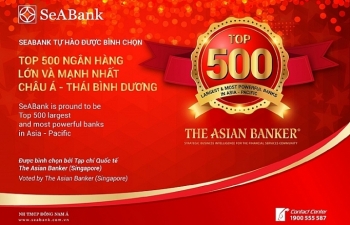SeABank lọt Top 500 ngân hàng lớn và mạnh nhất châu Á – Thái Bình Dương