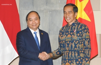 Thủ tướng Nguyễn Xuân Phúc hội đàm với Tổng thống Indonesia