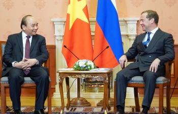 Thủ tướng Nguyễn Xuân Phúc hội đàm với Thủ tướng Liên bang Nga Dimitry Medvedev