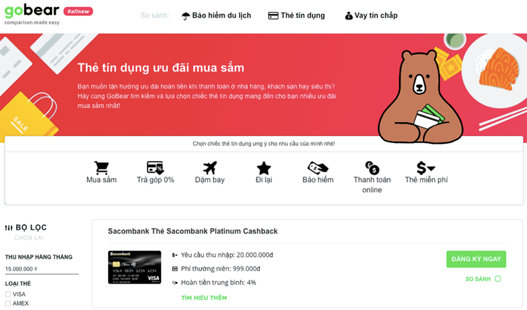 GoBear Việt Nam đạt gần 1 triệu lượt truy cập sau một năm hoạt động