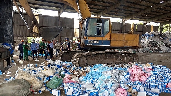 Cục Quản lý thị trường Hà Nội: Tiêu hủy 18 tấn hàng kém chất lượng