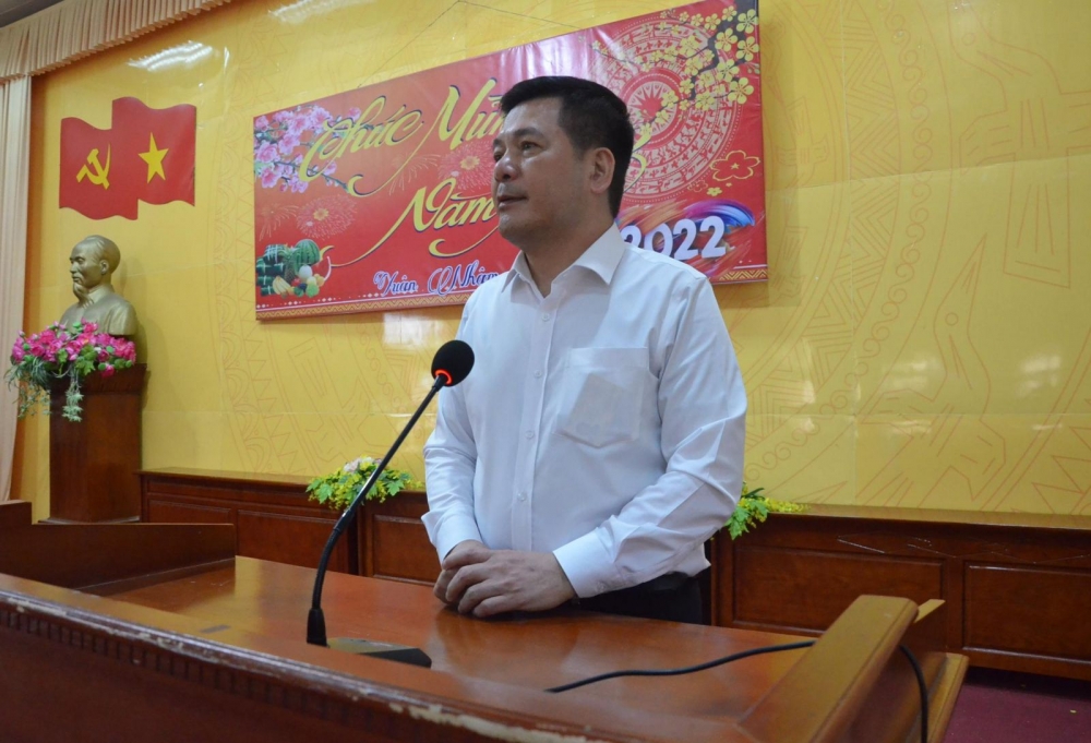Đ/c Nguyễn Hồng Diên, Ủy viên Trung ương Đảng, Bộ trưởng Bộ Công thương phát biểu tại các điểm trao quà