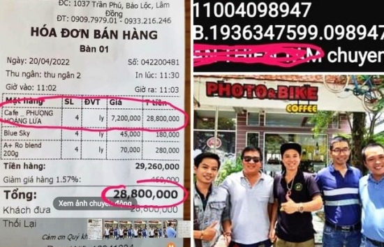 Xử phạt gần 19 triệu đồng chủ quán bán ly cà phê “đắt nhất Việt Nam”