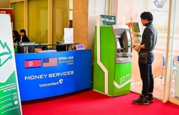 Vietcombank - Ngân hàng duy nhất cung cấp dịch vụ tiền tệ tại Trung tâm báo chí Hội nghị thượng đỉnh Mỹ - Triều Tiên