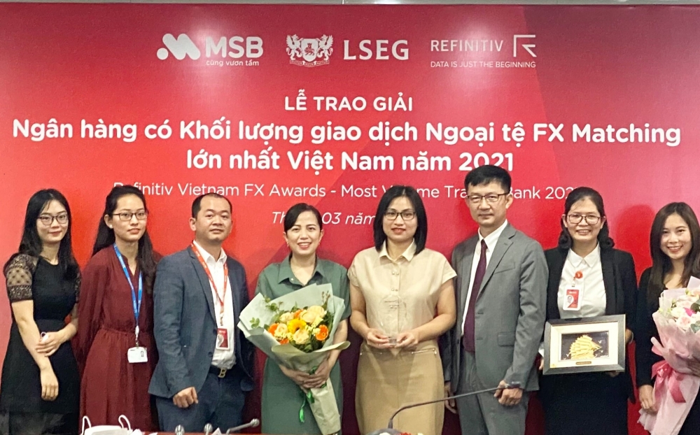 MSB vào top ngân hàng có doanh số giao dịch ngoại tệ lớn nhất Việt Nam