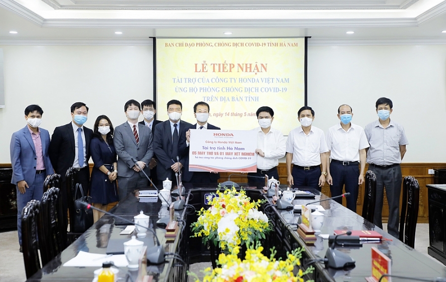 Honda Việt Nam ủng hộ phòng chống dịch bệnh COVID-19 tại tỉnh Vĩnh Phúc và Hà Nam