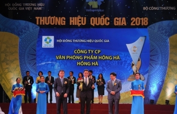 Công ty CP Văn phòng phẩm Hồng Hà tiếp tục đạt Thương hiệu Quốc gia năm 2018