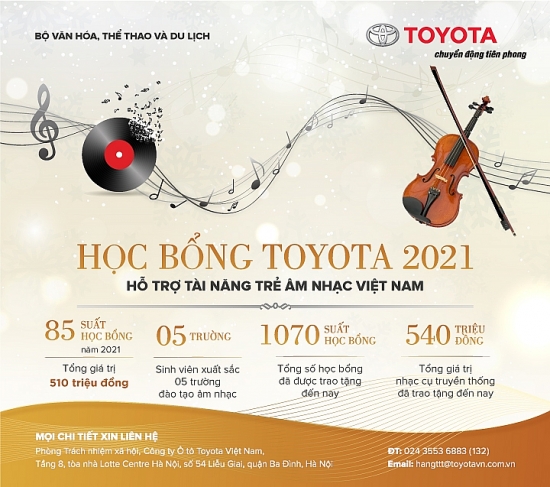 Toyota Việt Nam trao học bổng cho sinh viên chuyên ngành kỹ thuật và âm nhạc