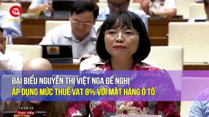 Đại biểu Nguyễn Thị Việt Nga đề nghị áp dụng mức thuế VAT 8% với mặt hàng ô tô