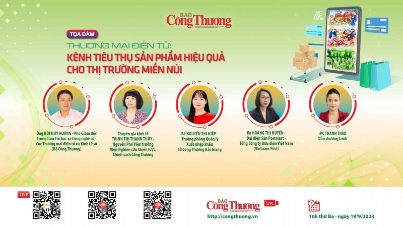 Trực tiếp 19/9: Tọa đàm “Thương mại điện tử: Kênh tiêu thụ sản phẩm hiệu quả cho thị trường miền núi”