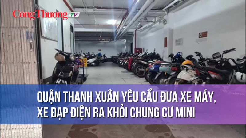 Quận Thanh Xuân yêu cầu đưa xe máy, xe đạp điện ra khỏi chung cư mini