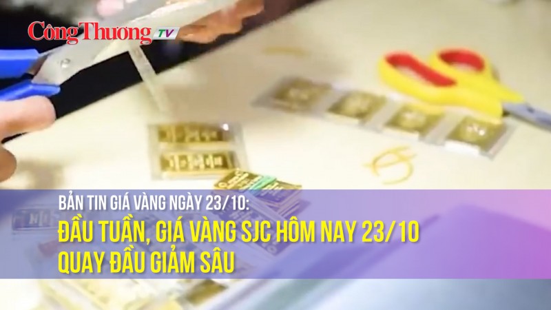 Đầu tuần, giá vàng SJC hôm nay 23/10 quay đầu giảm sâu