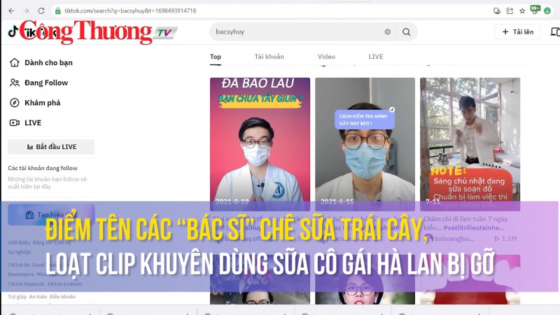 Điểm tên các “bác sĩ” chê sữa trái cây, loạt clip khuyên dùng sữa cô gái Hà Lan bị gỡ