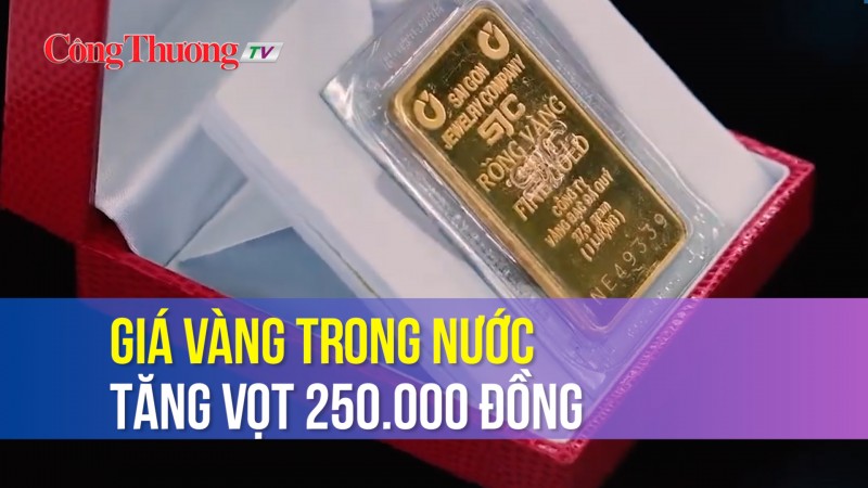 Giá vàng trong nước tăng vọt 250.000 đồng