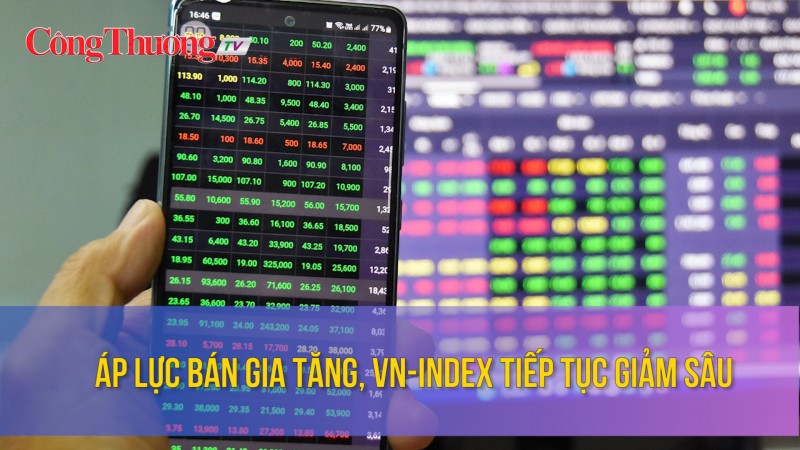 Áp lực bán gia tăng, VN-Index tiếp tục giảm sâu