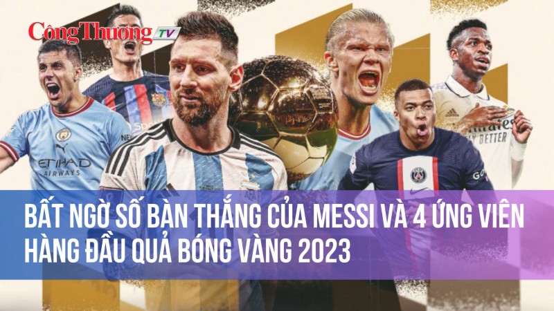 Bất ngờ số bàn thắng của Messi và 4 ứng viên hàng đầu Quả bóng vàng 2023