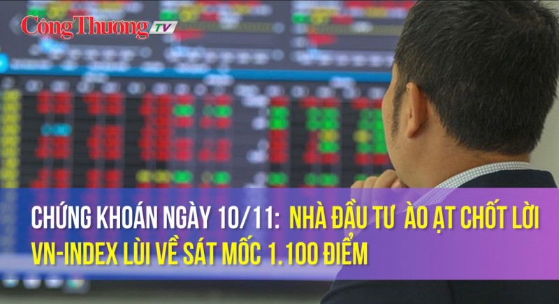 Nhà đầu tư ào ạt chốt lời, VN-Index lùi về sát mốc 1.100 điểm