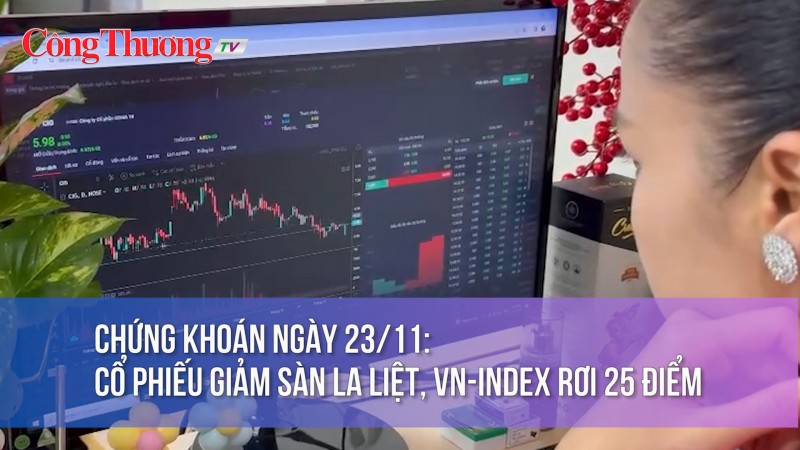 Chứng khoán ngày 23/11: Cổ phiếu giảm sàn la liệt, VN-Index rơi 25 điểm