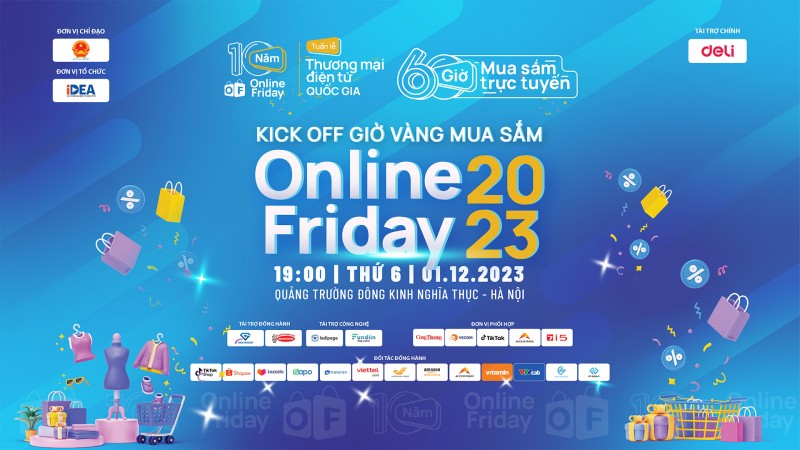 Trực tiếp 1/12: Kích hoạt Giờ vàng mua sắm trực tuyến OnlineFriday 2023