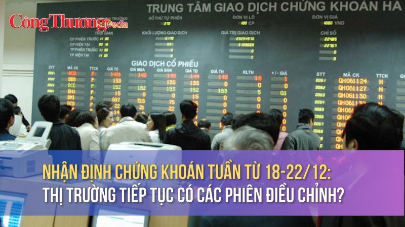 Nhận định chứng khoán tuần từ 18-22/12: Thị trường tiếp tục có các phiên điều chỉnh?