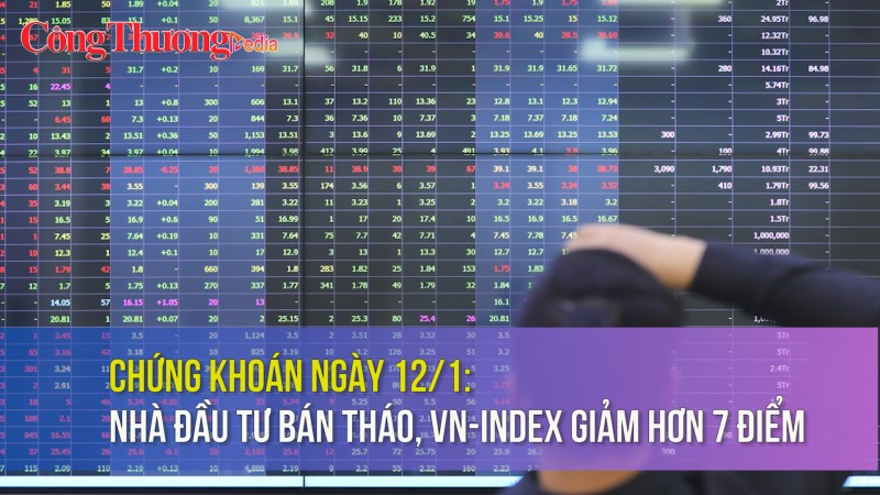 Chứng khoán ngày 12/1: Nhà đầu tư bán tháo, VN-Index giảm hơn 7 điểm