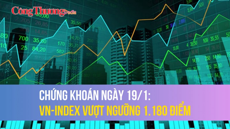 Chứng khoán ngày 19/1: Vn-Index vượt ngưỡng 1.180 điểm