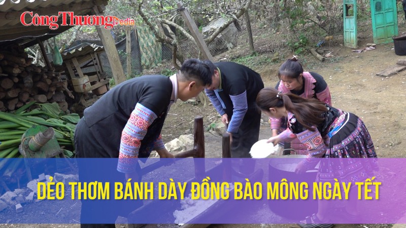 Dẻo thơm bánh dày đồng bào Mông ngày Tết