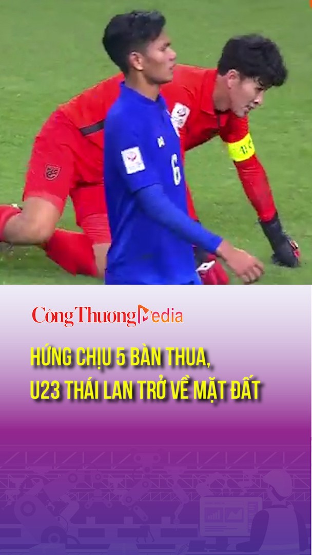 Hứng chịu 5 bàn thua, U23 Thái Lan trở về mặt đất