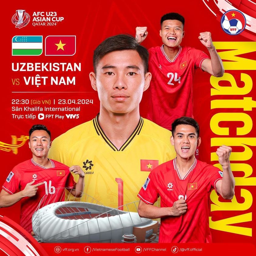 U23 Việt Nam tập luyện trước trận U23 Uzbekistan