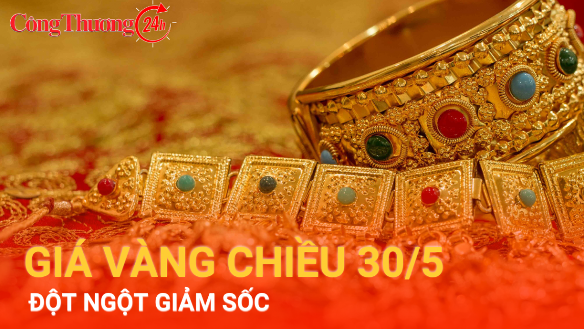 Giá vàng chiều nay 30/5/2024: Giá vàng SJC đột ngột giảm sốc “bay” thẳng 5 triệu đồng/lượng