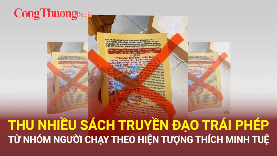 Thu nhiều sách truyền đạo trái phép từ nhóm người chạy theo "hiện tượng Thích Minh Tuệ"