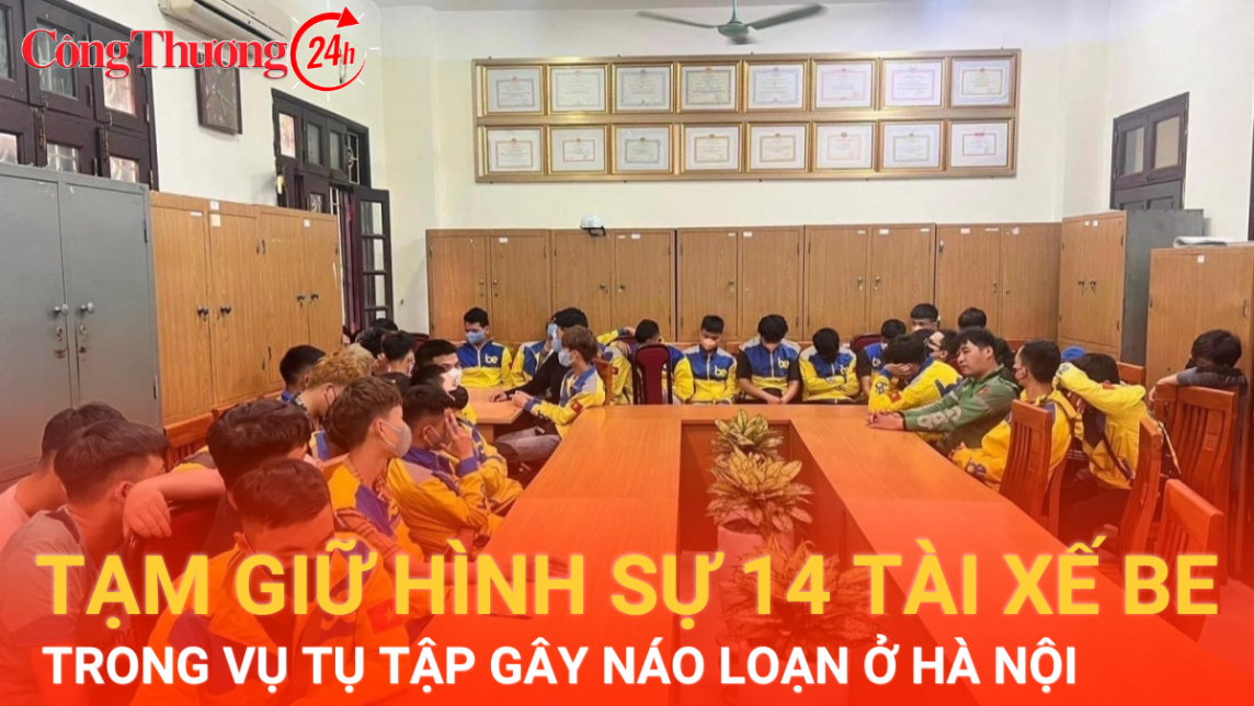 Tạm giữ hình sự 14 tài xế Be trong vụ tụ tập gây náo loạn ở Hà Nội