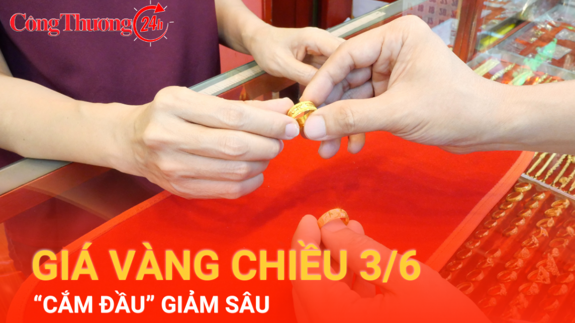 Giá vàng chiều nay 3/6/2024: Giá vàng SJC “cắm đầu” giảm sâu, người mua đúng đỉnh đang lỗ hơn 13 triệu đồng/lượng