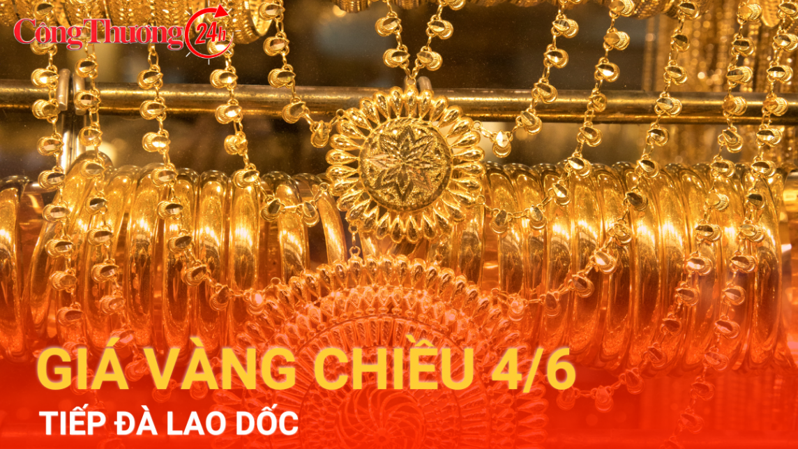 Giá vàng chiều nay 4/6/2024: Giá vàng SJC đắt hơn giá vàng thế giới 6,3 triệu đồng/lượng