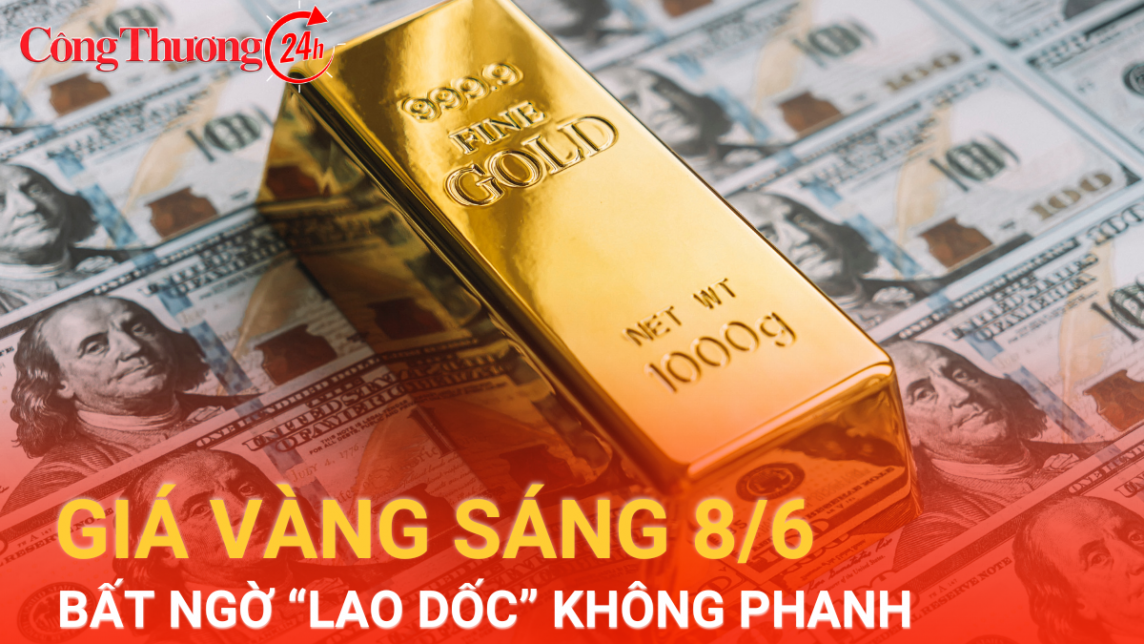 Giá vàng hôm nay 8/6/2024: Giá vàng bất ngờ "lao dốc" không phanh