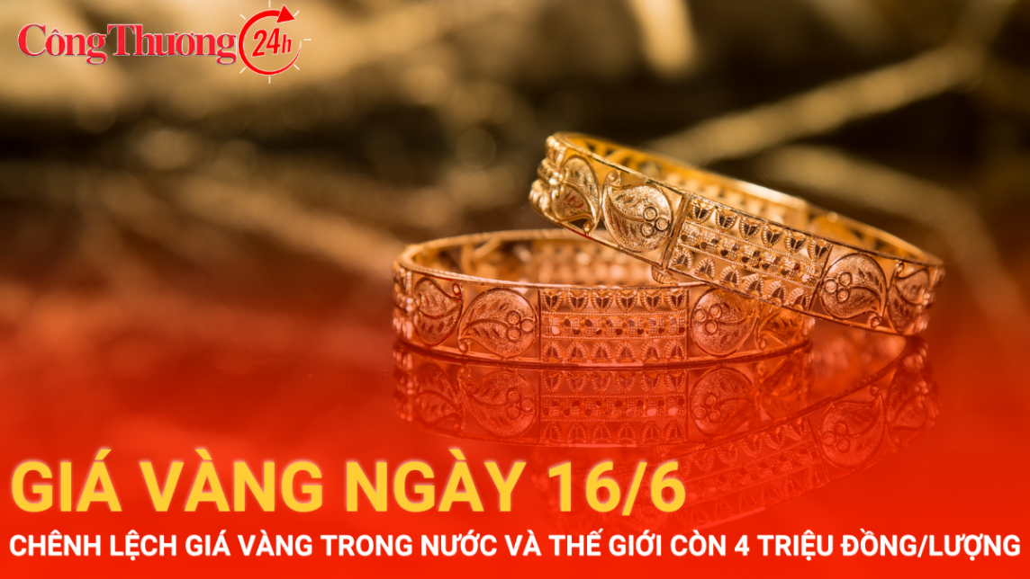 Giá vàng hôm nay 16/6/2024: Chênh lệch giá vàng trong nước và thế giới còn hơn 4 triệu đồng mỗi lượng