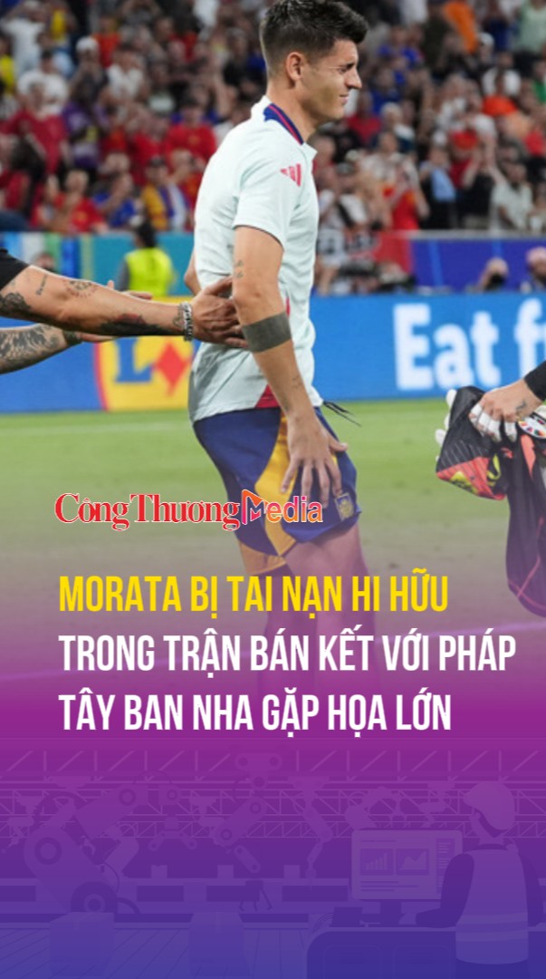 Morata bị tai nạn hi hữu trong trận bán kết với Pháp, Tây Ban Nha gặp họa lớn