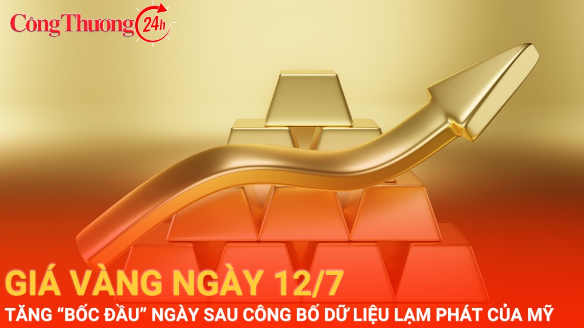 Giá vàng hôm nay 12/7/2024: Vàng tăng “bốc đầu” ngay sau công bố dữ liệu lạm phát của Mỹ