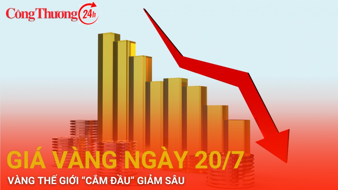 Giá vàng hôm nay 20/7/2024: Vàng thế giới “cắm đầu” giảm sâu