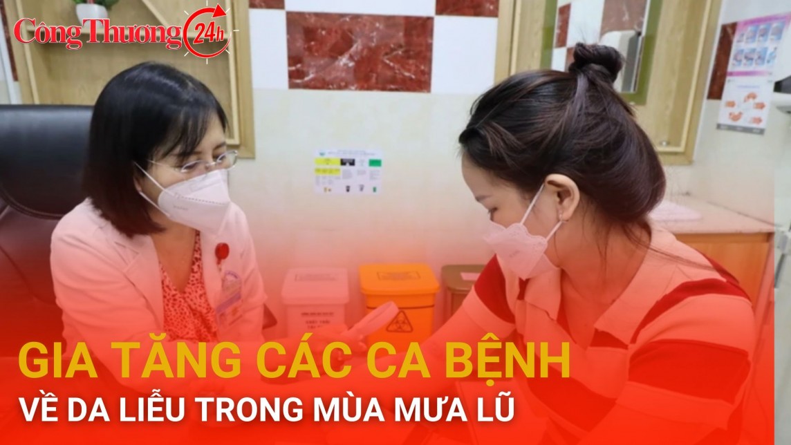 Gia tăng các ca bệnh về da liễu trong mùa mưa lũ