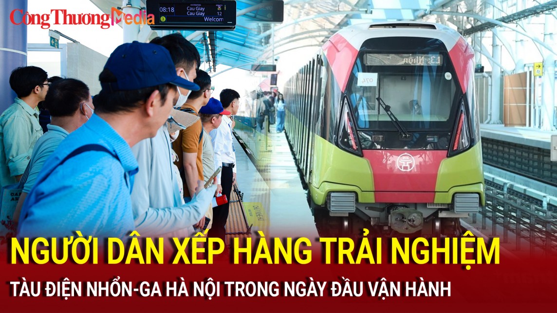 Ngày đầu vận hành tuyến metro Nhổn - Ga Hà Nội: Hành khách háo hức được trải nghiệm miễn phí