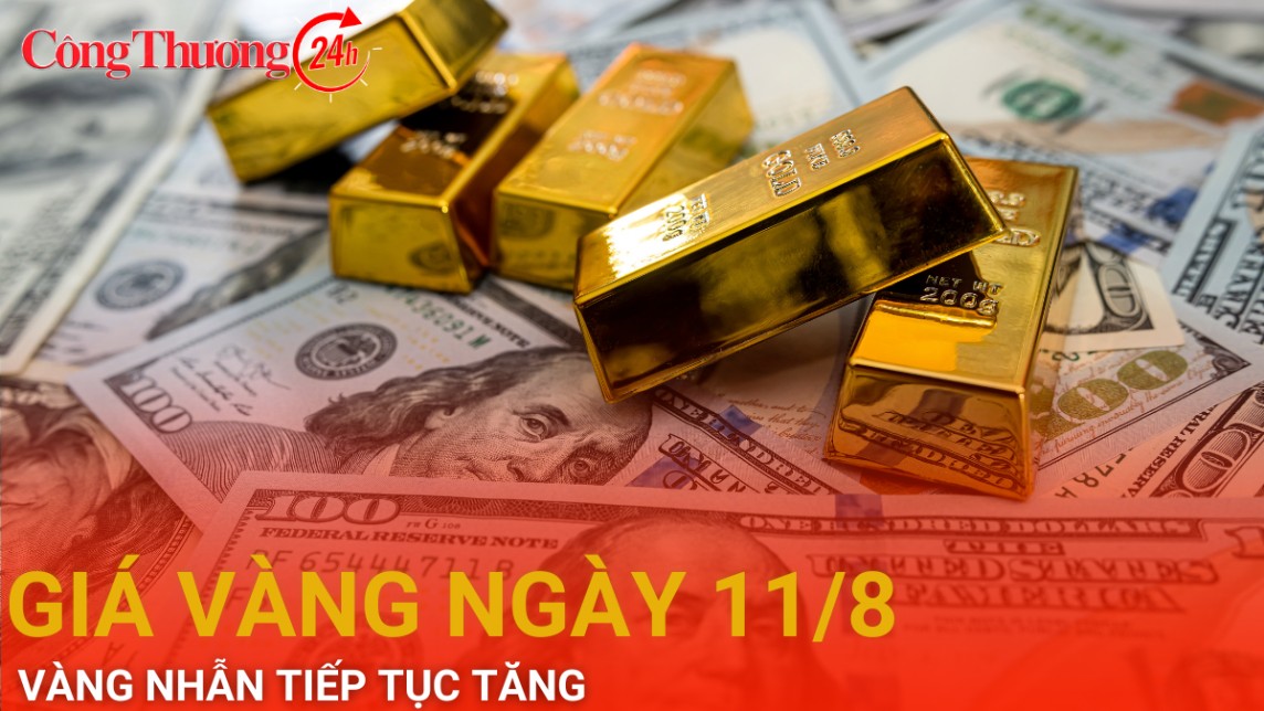 Giá vàng hôm nay 11/8/2024: Vàng nhẫn tiếp tục tăng