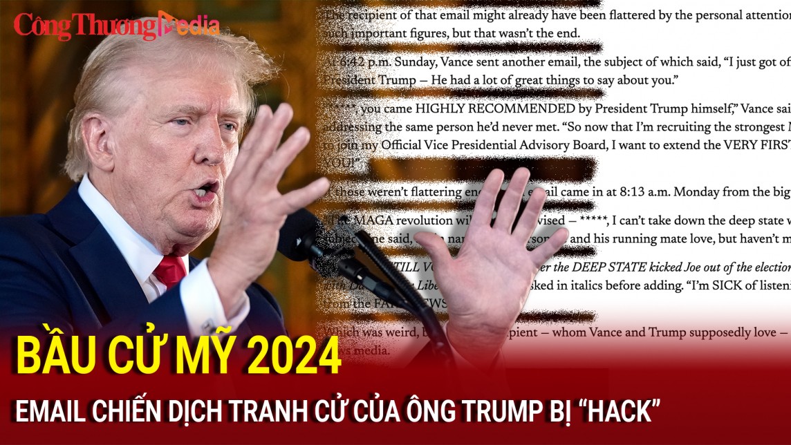 Bầu cử Mỹ 2024: Email chiến dịch tranh cử của ông Trump bị 'hack'?