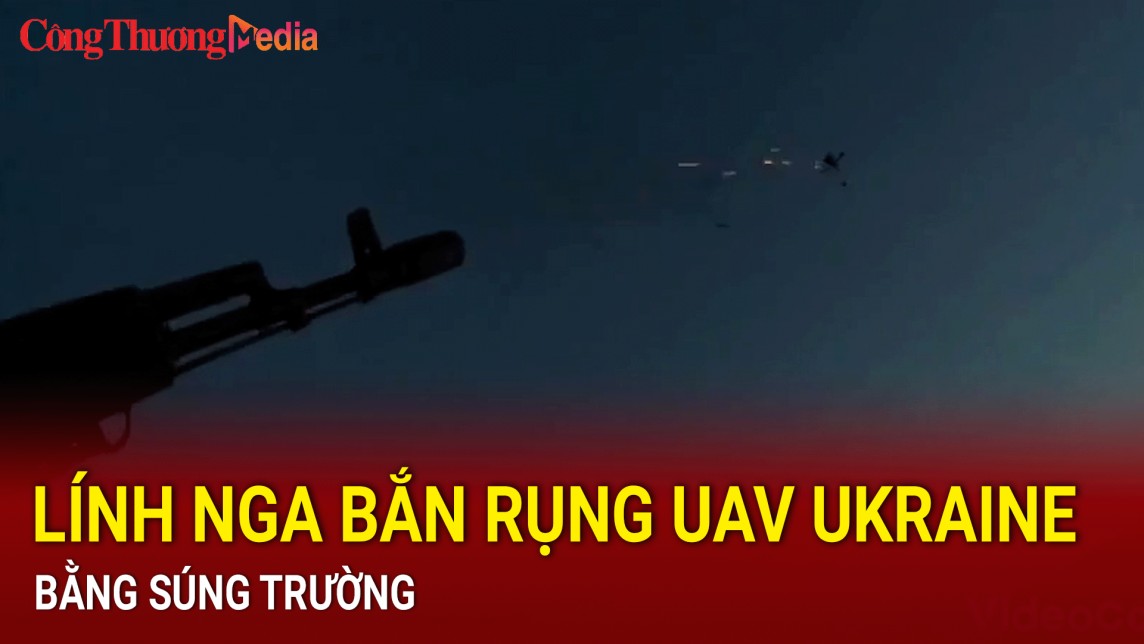 Lính Nga bắn rụng UAV Ukraine bằng súng trường